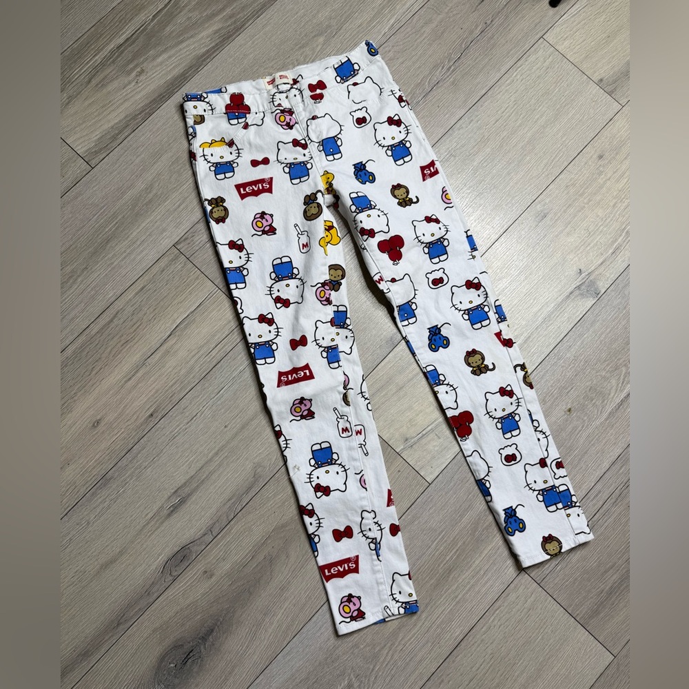 Little girls hello kitty stretch jeans